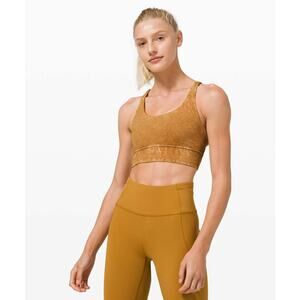 Lululemon Energy Bra Long Line Ice Dye Medium Support, B–D Cup Size 2